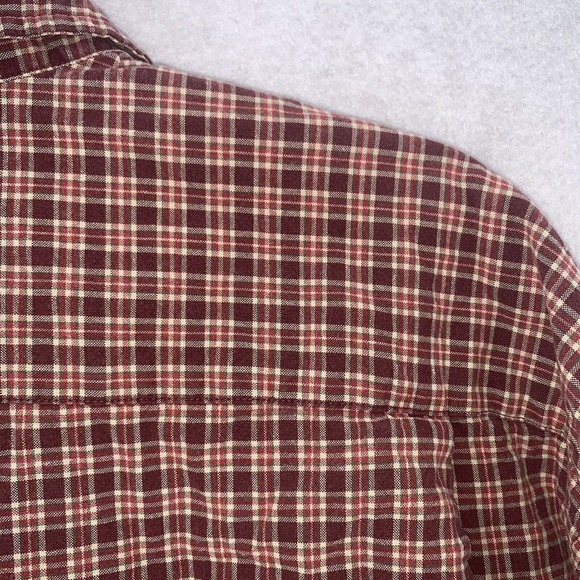 Men’s Abercrombie and Fitch Vintage Red Plaid Flannel Button Down Shirt‎ Large - Picture 6 of 9